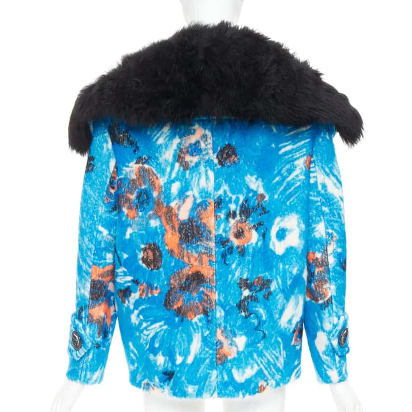 Prada Coat Blue Polyester Never worn, with tag - Box View