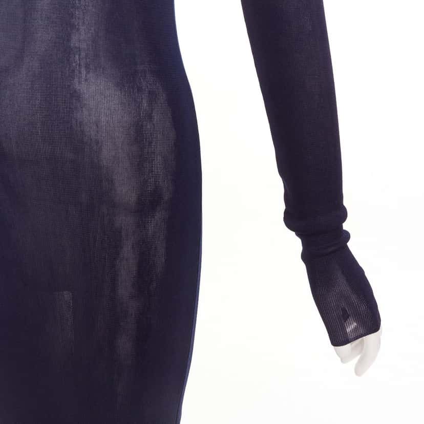 Saint Laurent Dress Navy Viscose Good condition - Back View