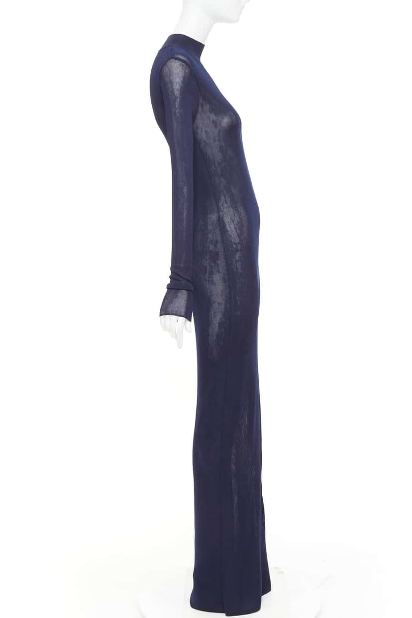 Saint Laurent Dress Navy Viscose Good condition - Model View