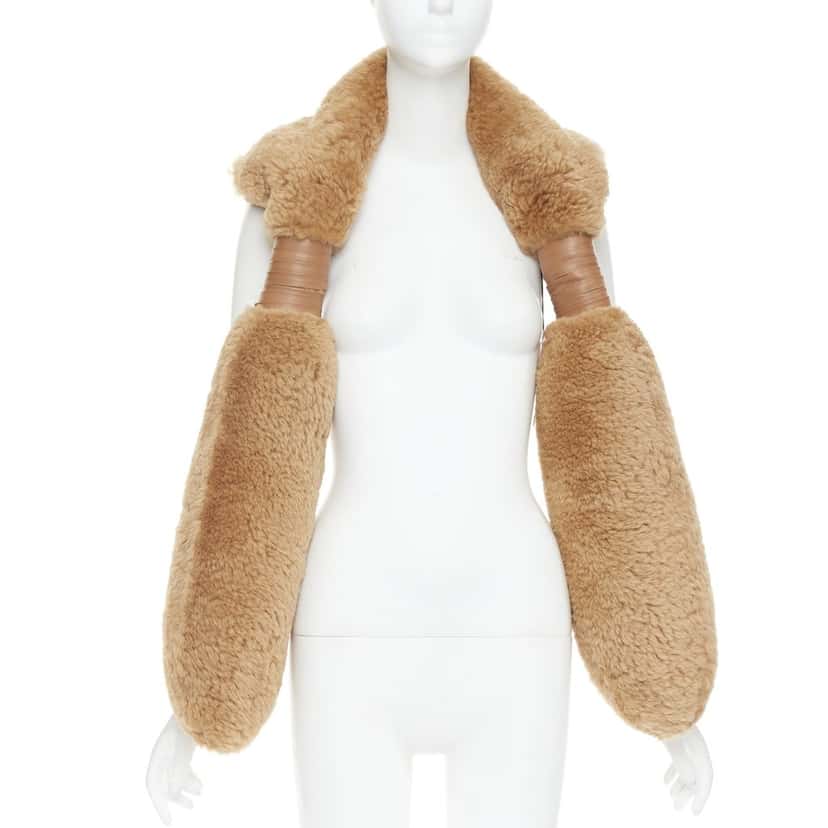 Bottega Veneta Coat Brown Fur Never worn, with tag - Front View