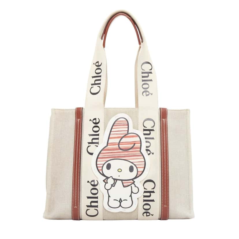 Chloe Handbag Beige Polyester Good condition - Front View