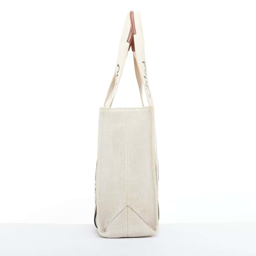 Chloe Handbag Beige Polyester Good condition - Model View