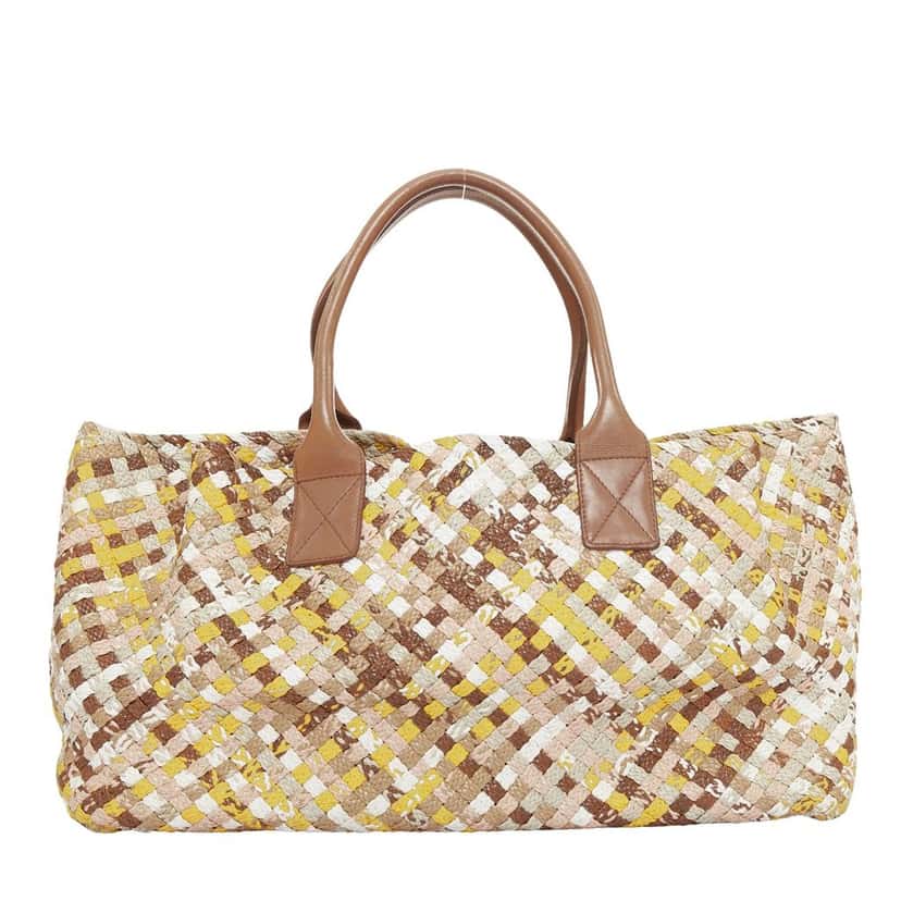 Bottega Veneta Handbag Brown Leather Fair condition - Front View