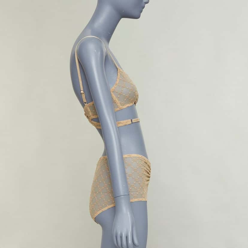 Gucci GG Star Beige Polyamide Never worn, with tag - Model View