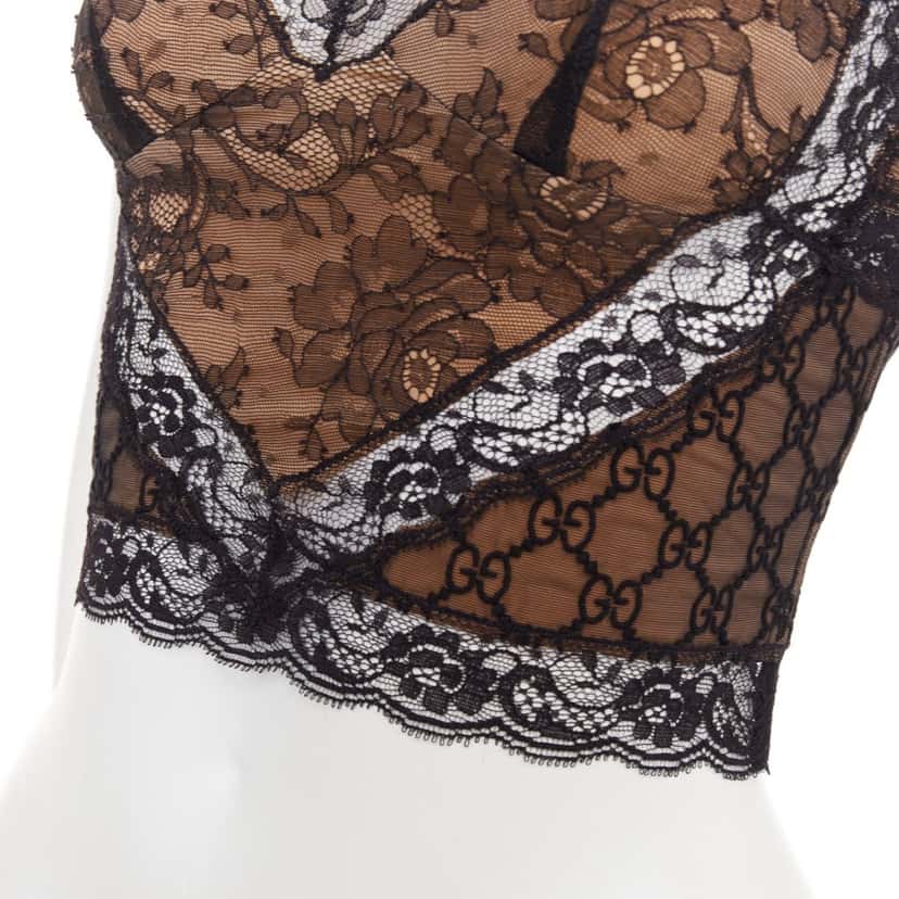 Gucci Top Black Polyester Never worn, with tag - Back View