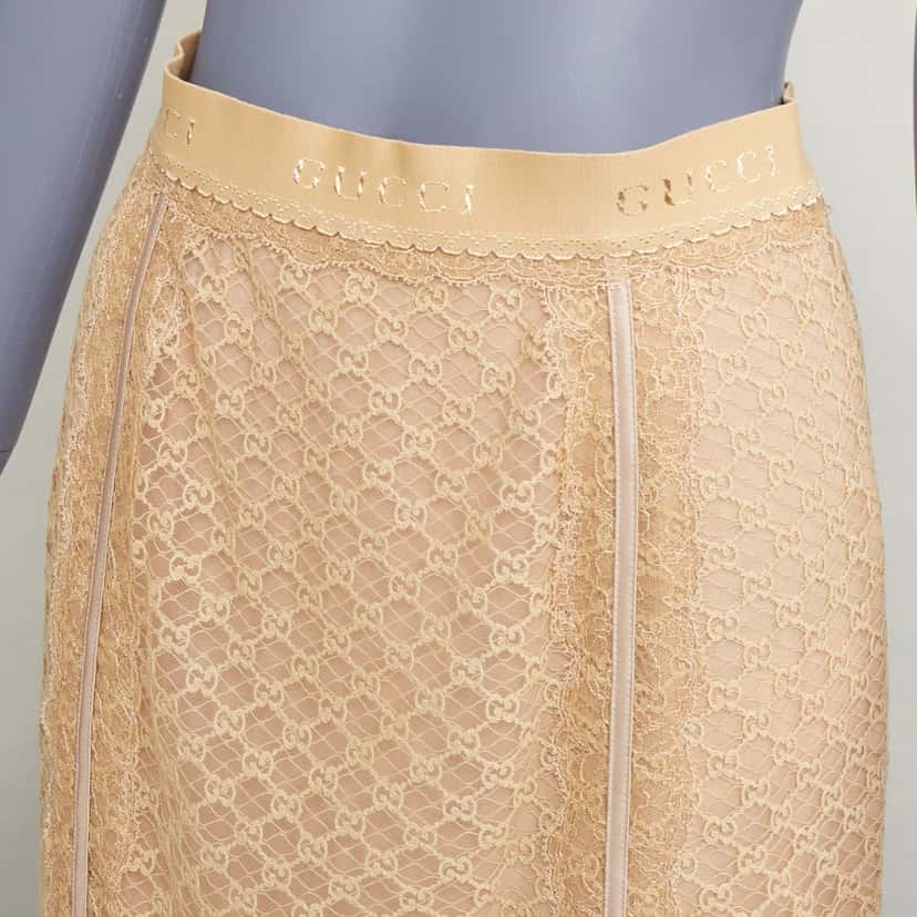Gucci Skirt Beige Cotton Never worn, with tag - Back View