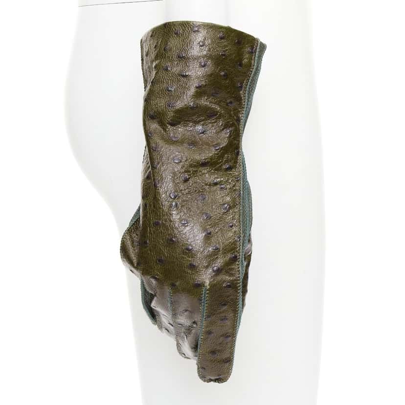 Bottega Veneta Glove Green Leather Very good condition - Model View