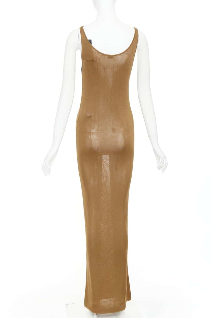 Saint Laurent Dress Brown Viscose Never worn, with tag - Box View