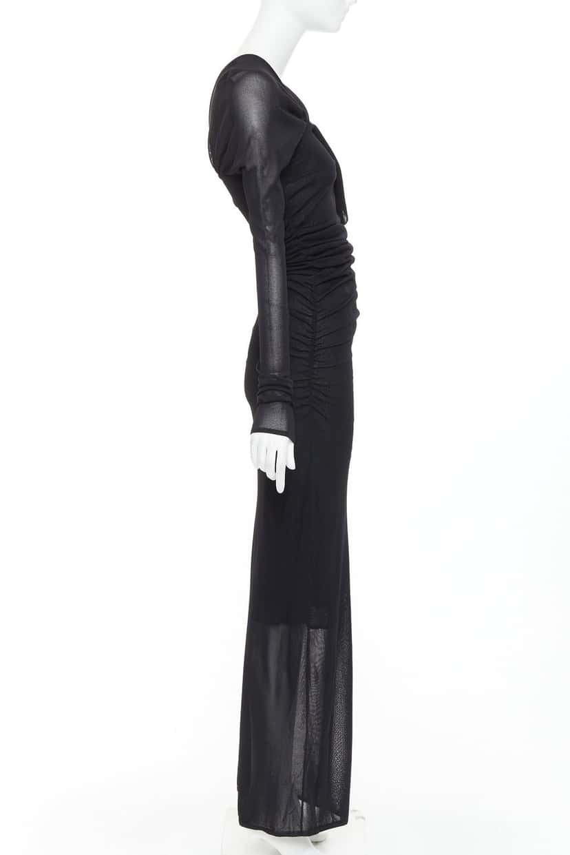 Saint Laurent Dress Black Viscose Never worn, with tag - Model View