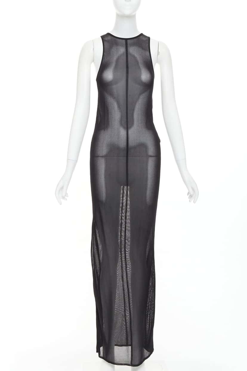 Saint Laurent Dress Black Viscose Never worn, with tag - Front View
