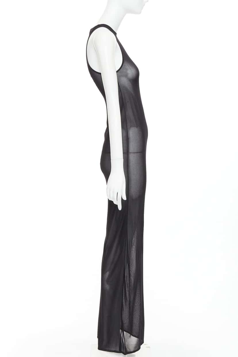 Saint Laurent Dress Black Viscose Never worn, with tag - Model View