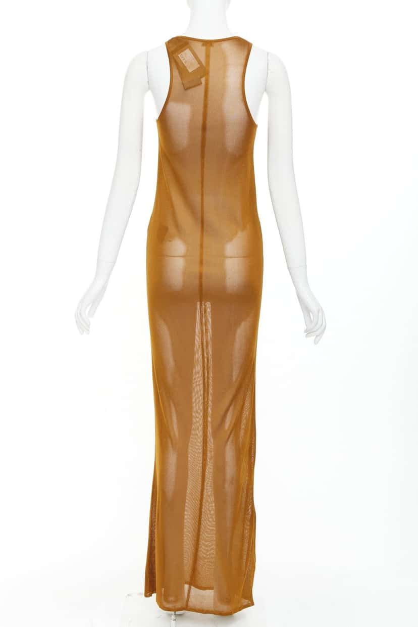 Saint Laurent Brown Viscose Dress Brown Viscose Never worn, with tag - Box View