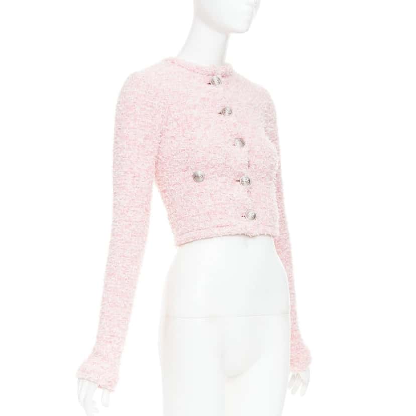 Balenciaga Jacket Pink Cotton Never worn, with tag - Model View