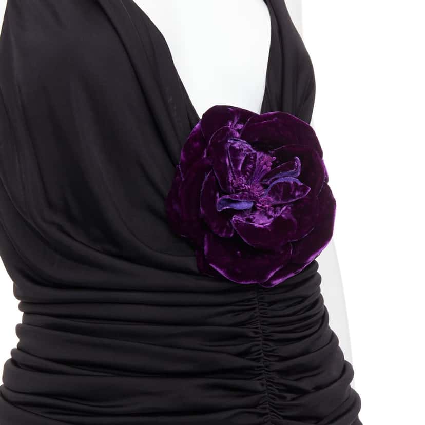 Saint Laurent Dress Black Viscose Never worn - Back View