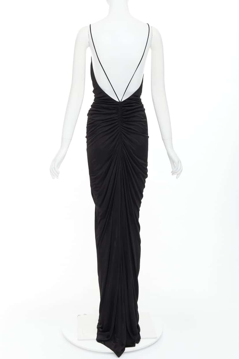 Saint Laurent Dress Black Viscose Never worn - Box View