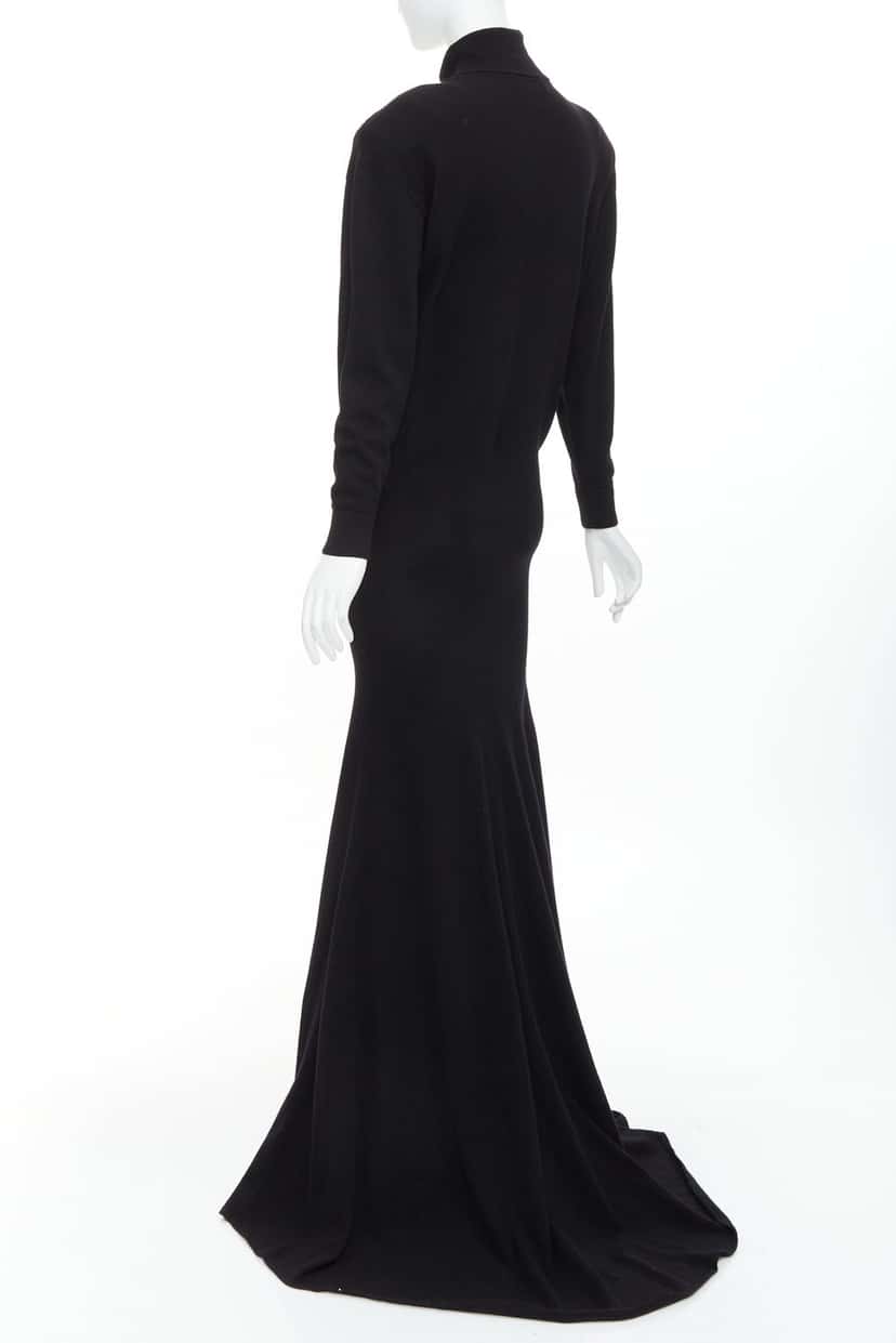 Saint Laurent 724450 YALL2 1000 Black Cashmere Never worn, with tag - Box View