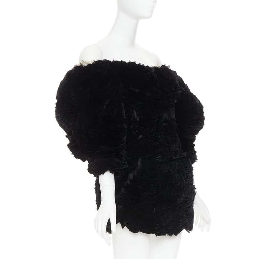 Alexandre Vauthier Dress Black Fur Very good condition - Inside View