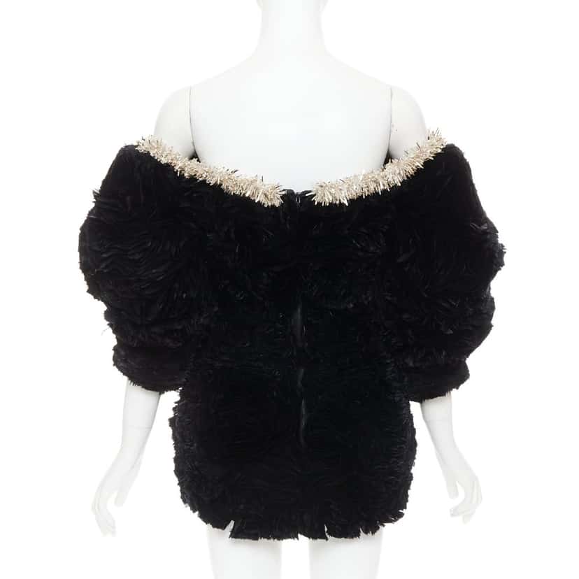 Alexandre Vauthier Dress Black Fur Very good condition - Box View