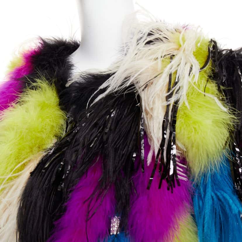Alexandre Vauthier Coat MultiColor Fur Very good condition - Back View