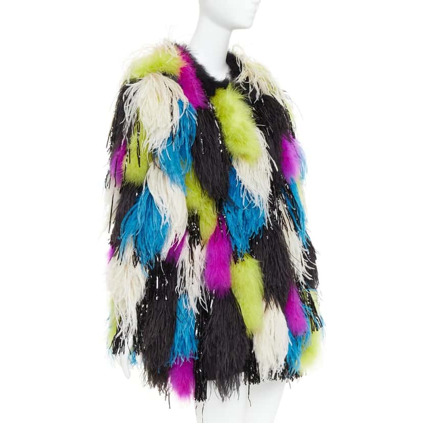 Alexandre Vauthier Coat MultiColor Fur Very good condition - Model View
