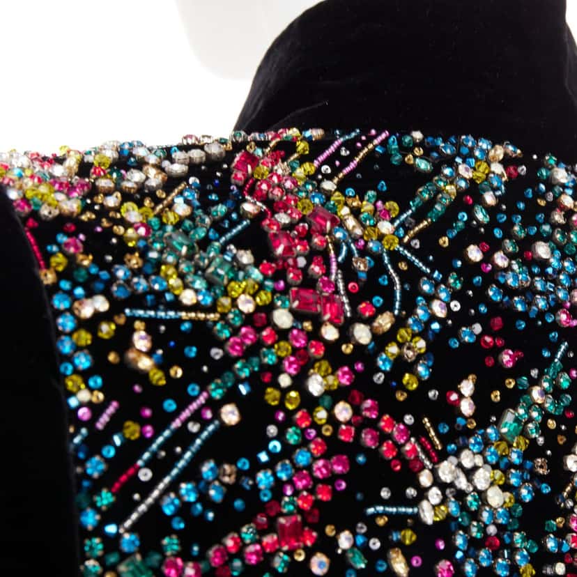 Alexandre Vauthier Jacket Black Velvet Very good condition - Back View