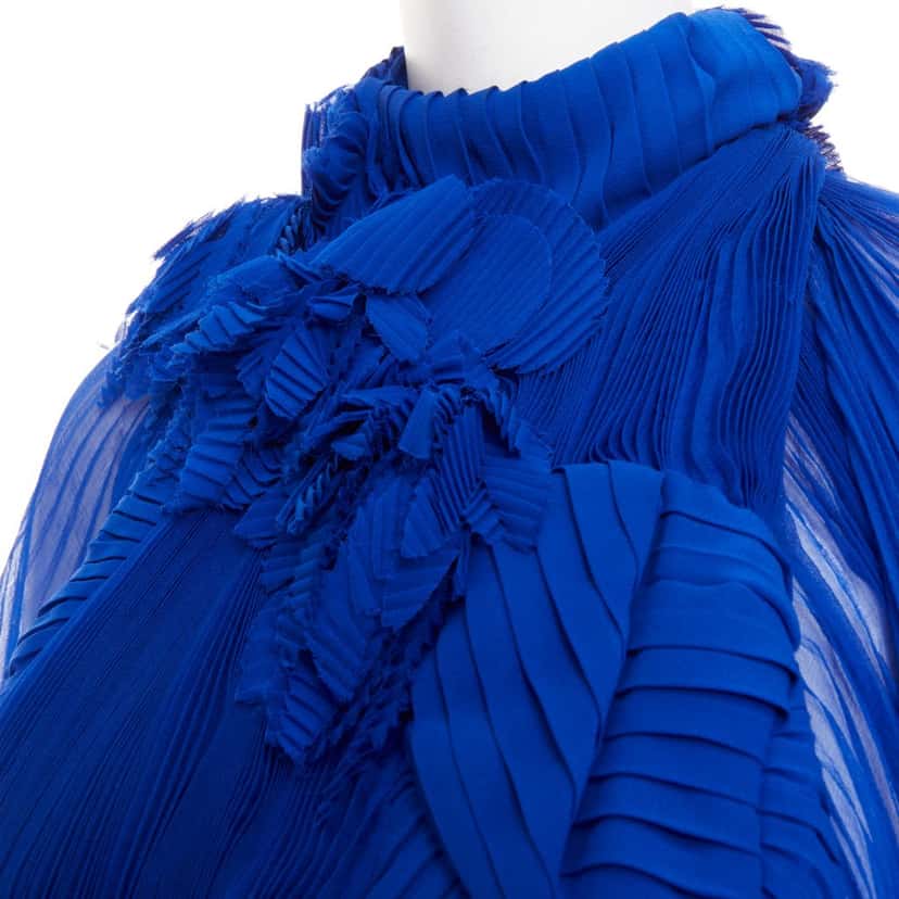 Alexandre Vauthier Dress Blue Silk Very good condition - Back View