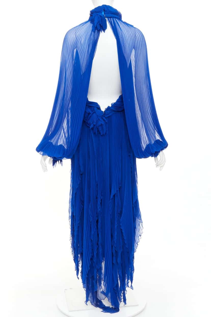 Alexandre Vauthier Dress Blue Silk Very good condition - Box View