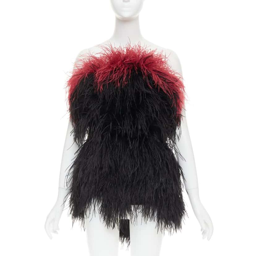Alexandre Vauthier Dress Black Fur Very good condition - Front View