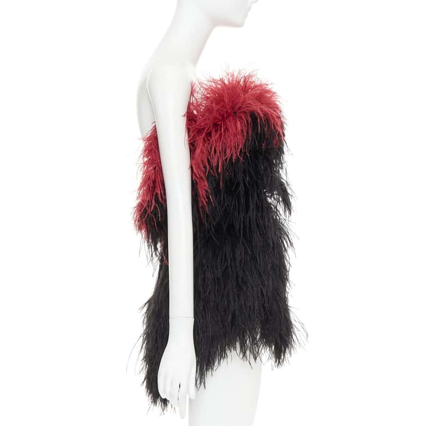 Alexandre Vauthier Dress Black Fur Very good condition - Model View