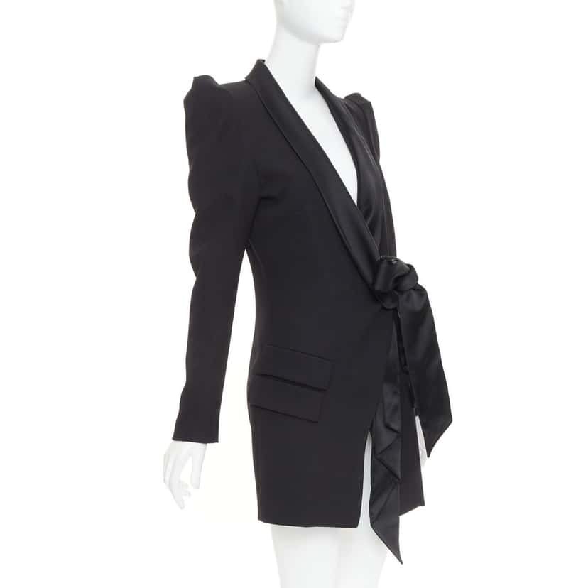 Alexandre Vauthier Black Wool Dress Black Wool Very good condition - Inside View
