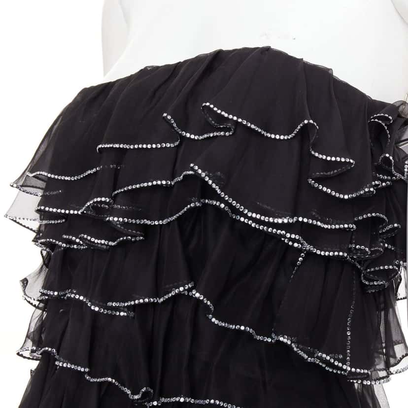 Alexandre Vauthier Dress Black Silk Fair condition - Back View