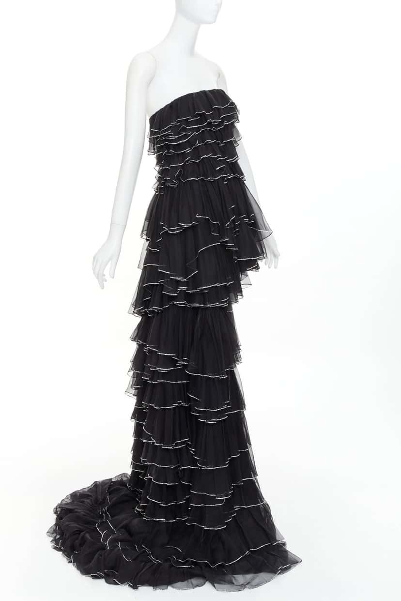 Alexandre Vauthier Dress Black Silk Fair condition - Inside View