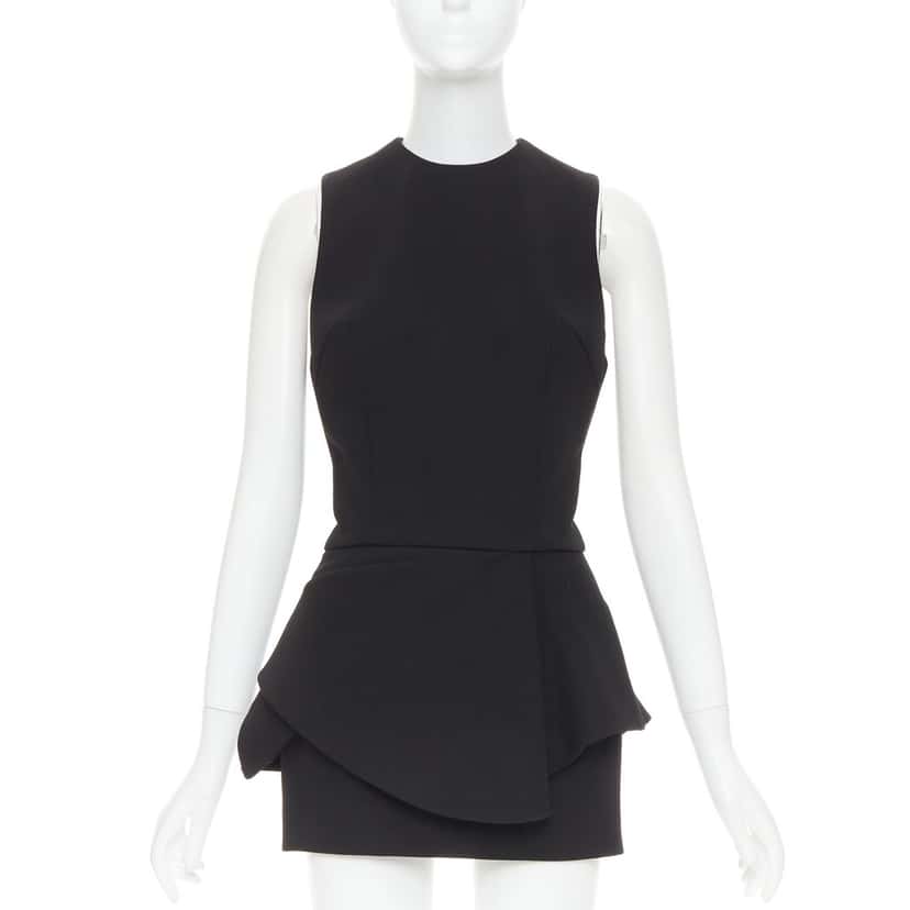 Alexandre Vauthier Dress Black Wool Very good condition - Front View