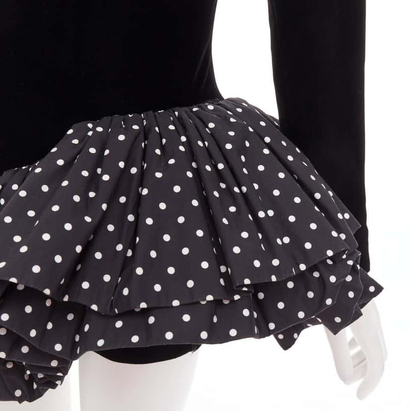 Alexandre Vauthier Dress Black Velvet Good condition - Back View