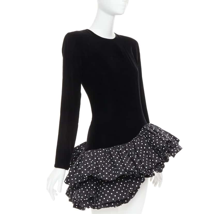 Alexandre Vauthier Dress Black Velvet Good condition - Inside View