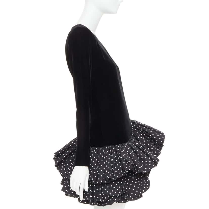 Alexandre Vauthier Dress Black Velvet Good condition - Model View