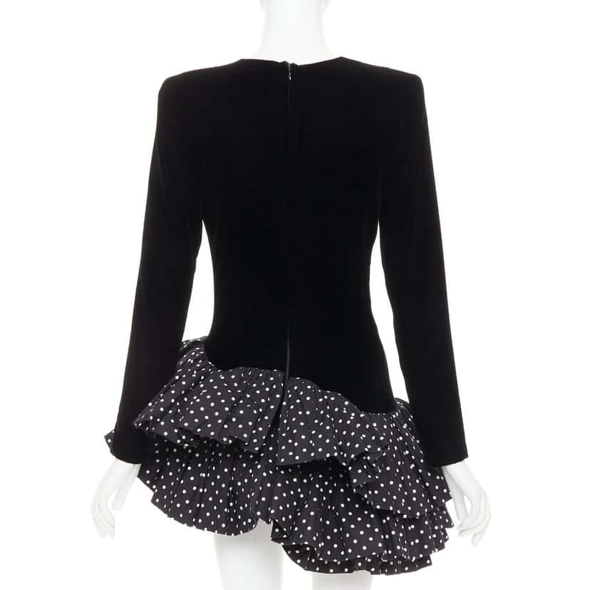 Alexandre Vauthier Dress Black Velvet Good condition - Box View