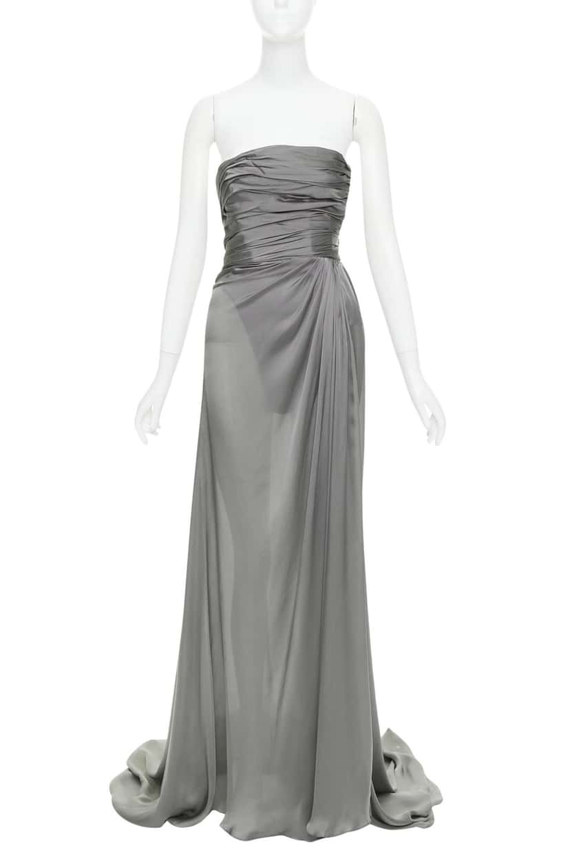 Alexandre Vauthier Top Grey Silk Good condition - Front View