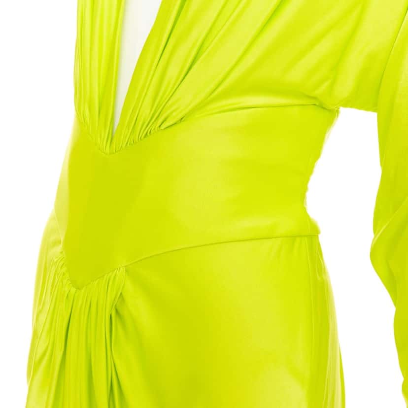 Alexandre Vauthier Dress Yellow Viscose Fair condition - Back View