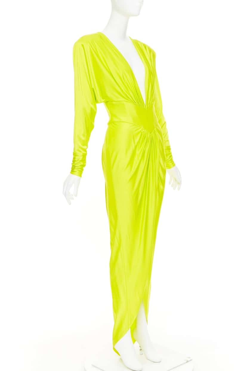 Alexandre Vauthier Dress Yellow Viscose Fair condition - Inside View
