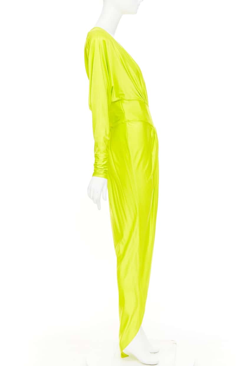 Alexandre Vauthier Dress Yellow Viscose Fair condition - Model View