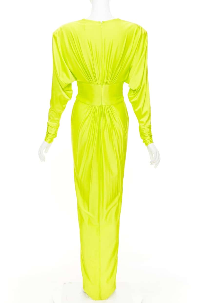 Alexandre Vauthier Dress Yellow Viscose Fair condition - Box View