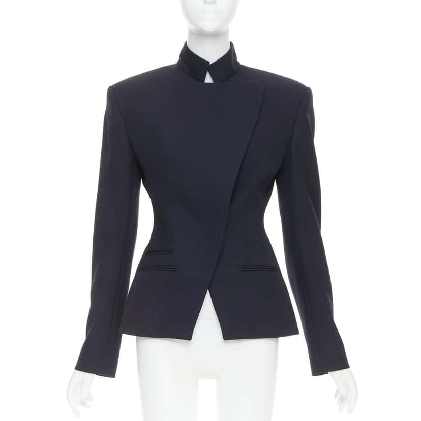 Alexandre Vauthier Jacket Navy Wool Very good condition - Front View