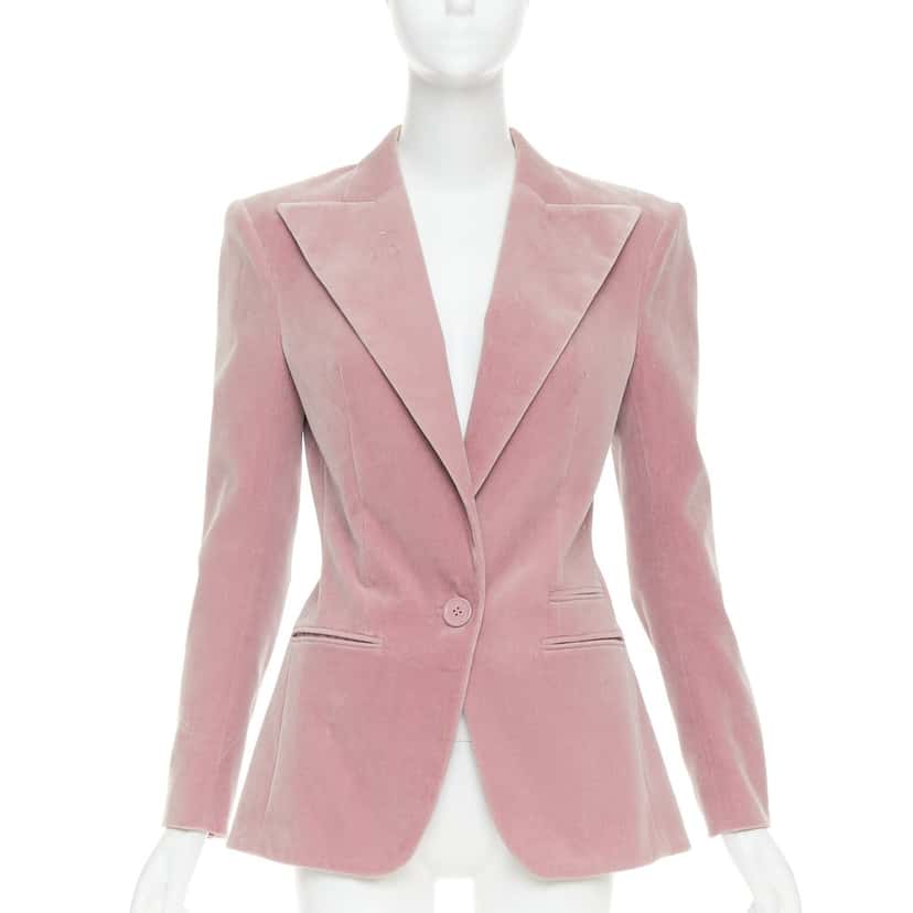 Alexandre Vauthier Jacket Pink Velvet Good condition - Front View