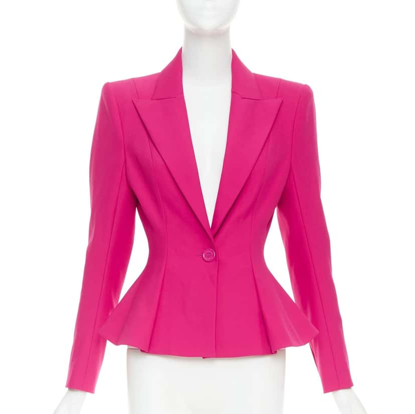 Alexandre Vauthier Pink Wool Jacket Pink Wool Very good condition - Front View