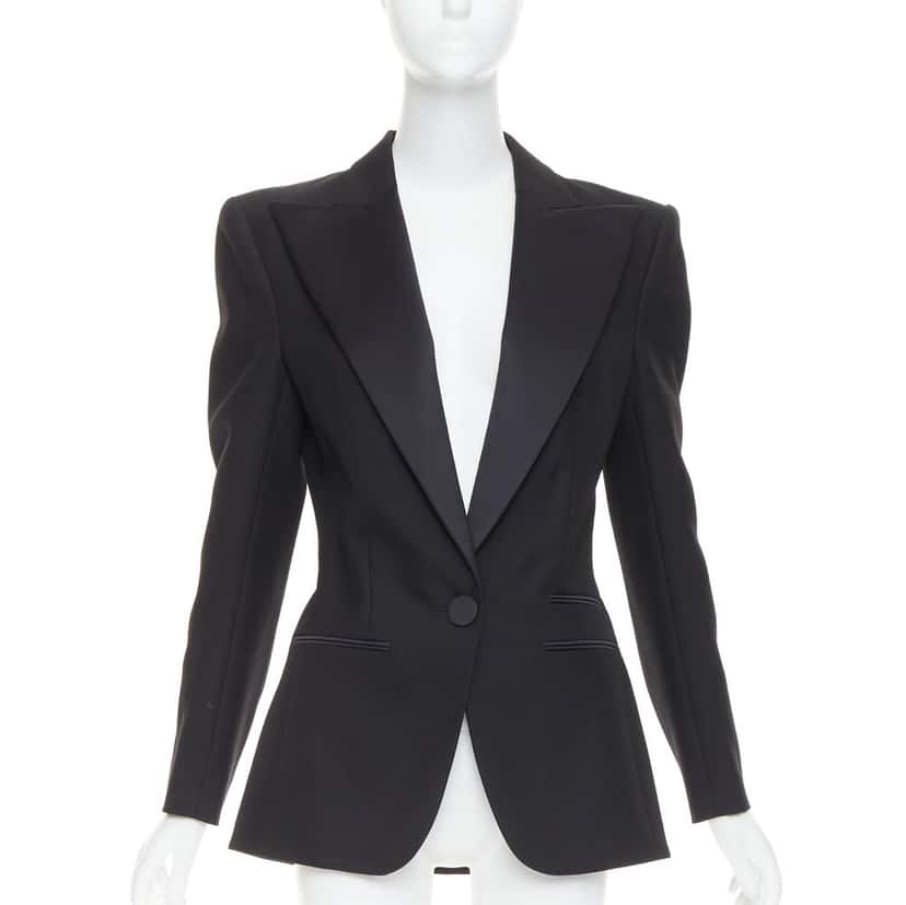 Alexandre Vauthier Jacket Black Wool Very good condition - Front View