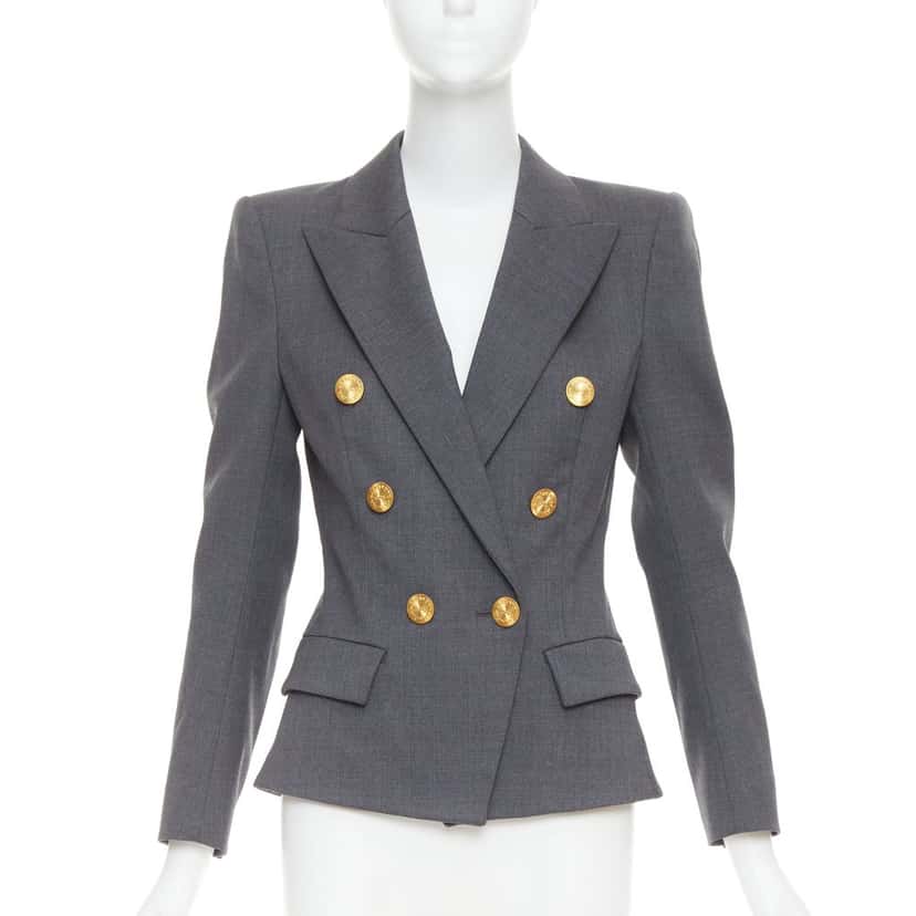 Alexandre Vauthier Jacket Grey Wool Very good condition - Front View