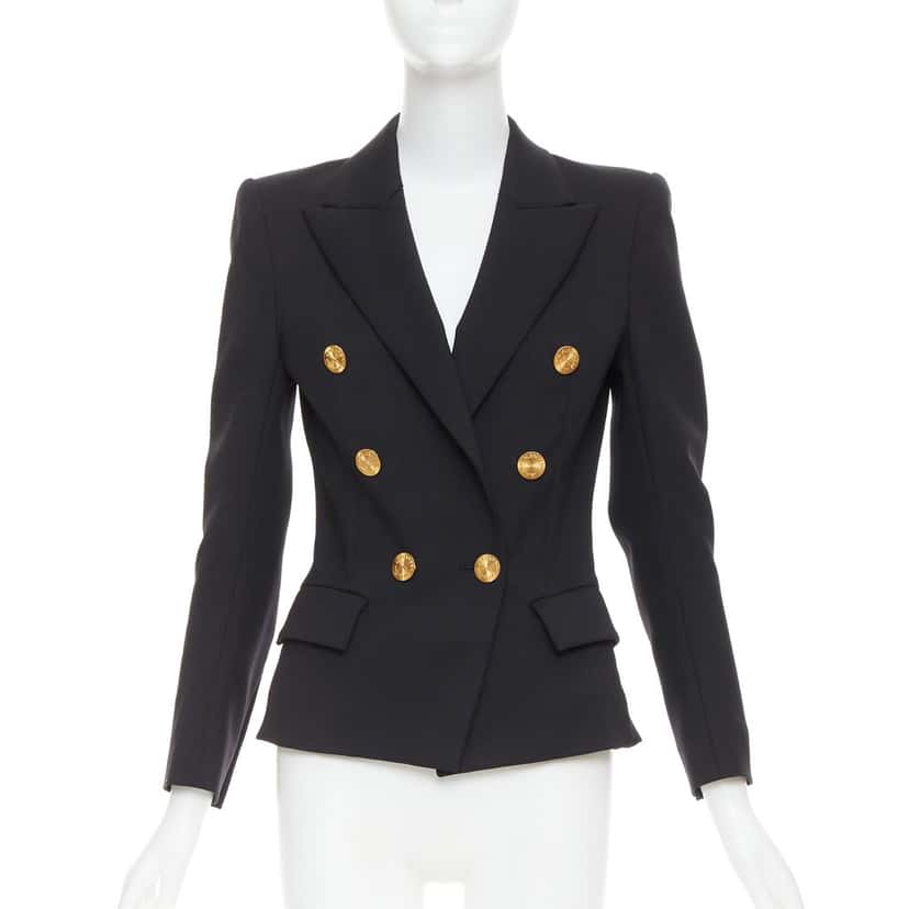 Alexandre Vauthier Jacket Black Wool Very good condition - Front View