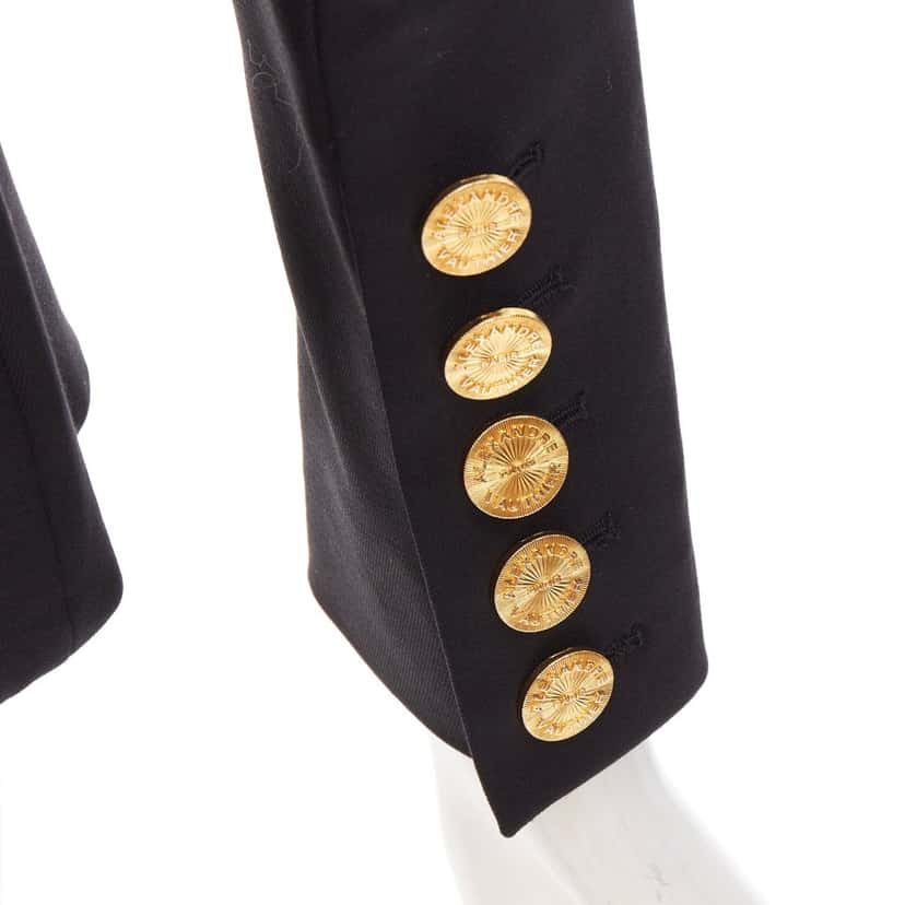 Alexandre Vauthier Jacket Black Wool Very good condition - Back View