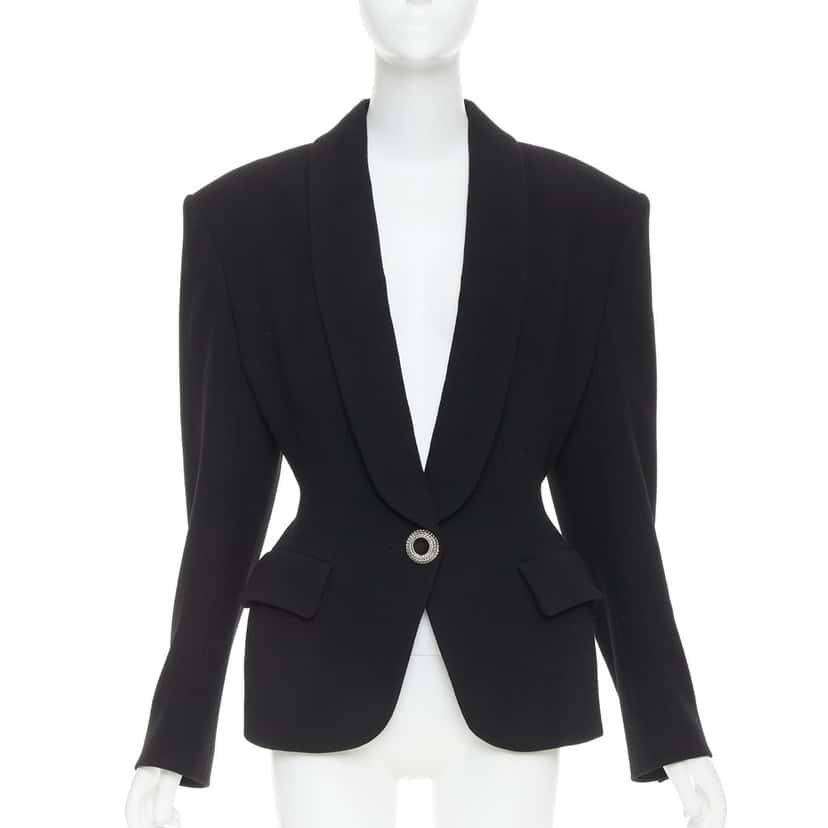 Alexandre Vauthier Jacket Black Wool Very good condition - Front View